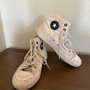 Converse Cream High-Top Sneakers